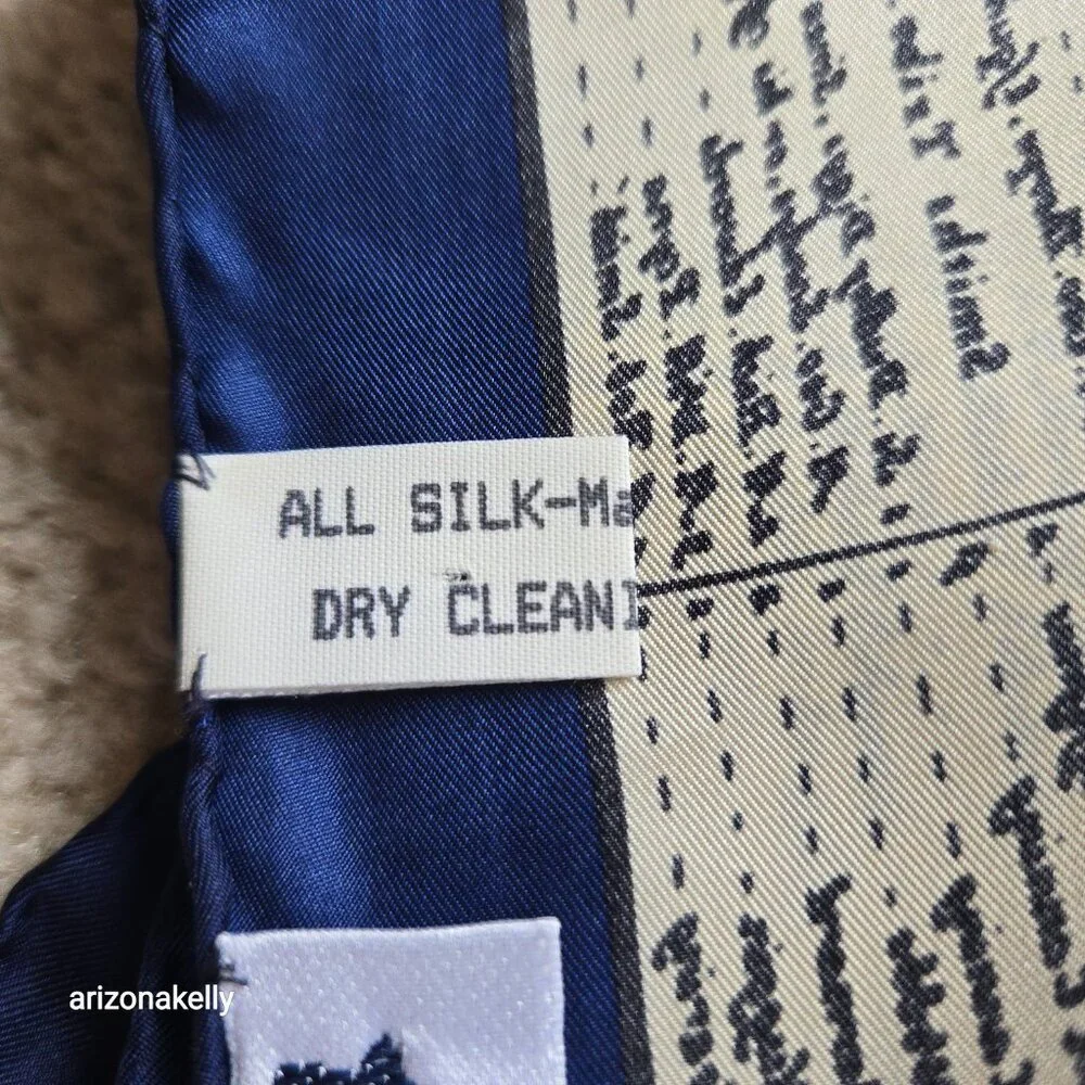Trimingham Bermuda 1842-2005 Vintage Silk Scarf Hand-Rolled Flawless Map History